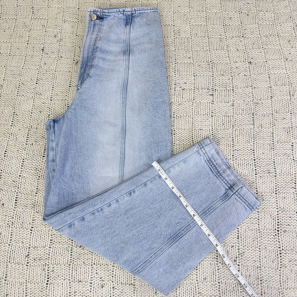 Pistola Blair High Waist Crop Barrel Jeans Size 26 Pristine Light Wash Denim - Picture 10 of 11
